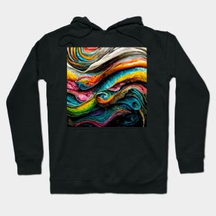 Swirling paint and ink mixed with water Hoodie